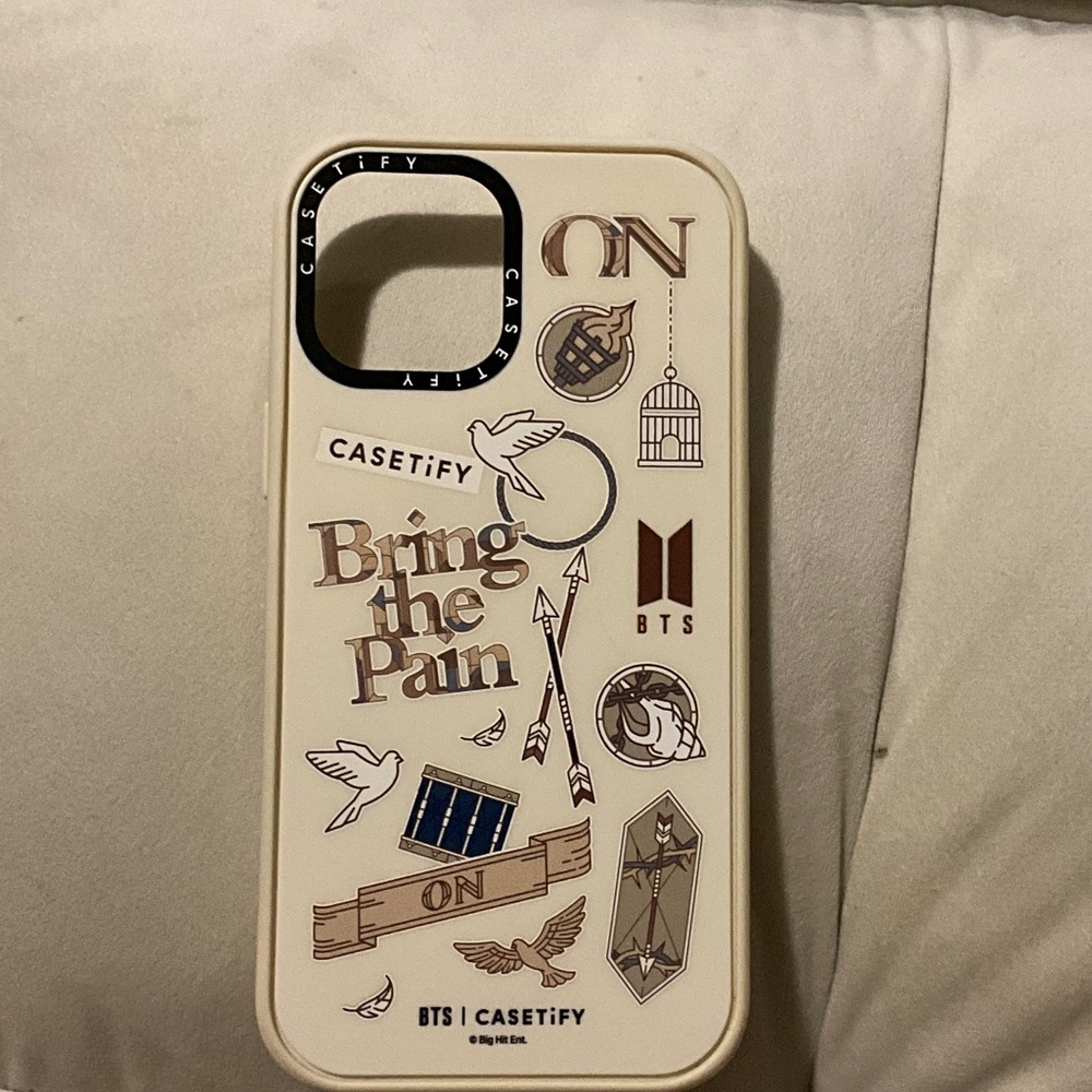 Casetify White and Brown Graphic Phone Case